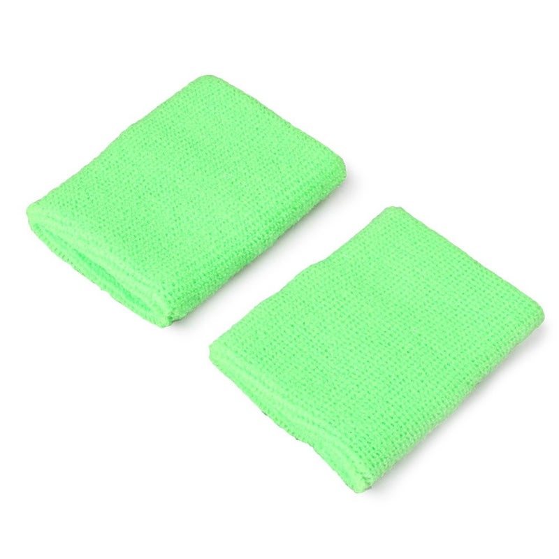 Mallofusa 10 Pack Colorful Sports Basketball Football Absorbent Wristband Party Outdoor Activity (Light Green) - Image 5